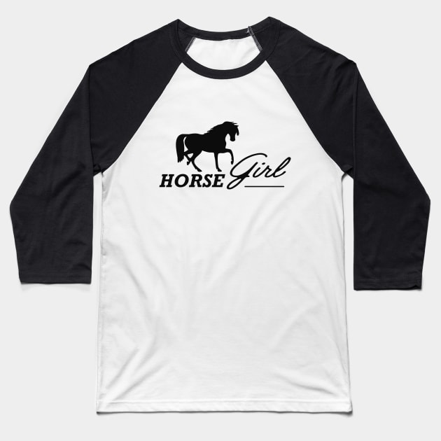 Horse Girl Baseball T-Shirt by KC Happy Shop